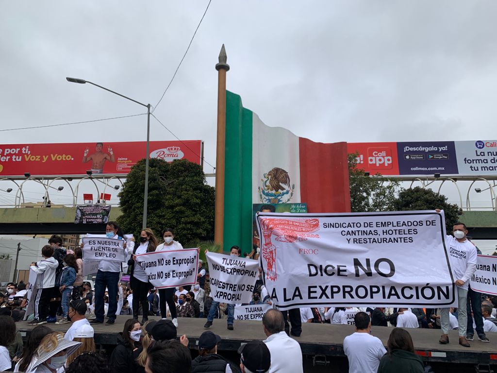 Realizan manifestación ciudadanía contra la expropiación del Club Campestre de Tijuana